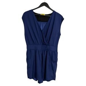 Hawks Brand Blue Sleeveless Romper with Pockets Size Large